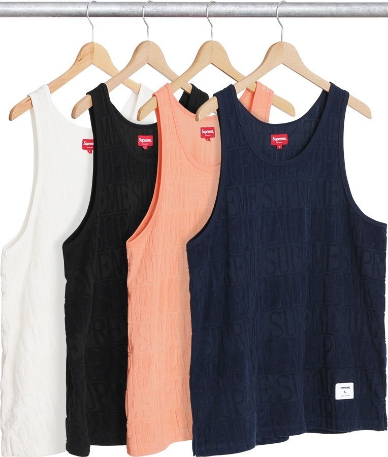 Logo Stripe Terry Tank Top